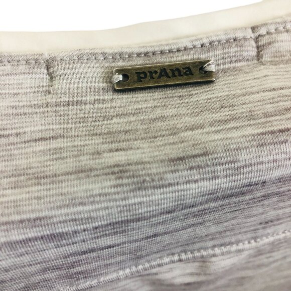 prAna Women's Everett Top Sz Medium Soft Spun Short Sleeve Gray Athleisure - Picture 7 of 7